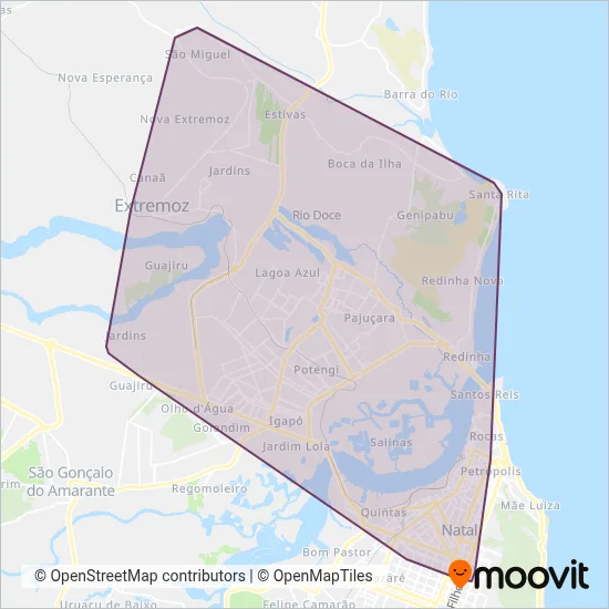 Guanabara (Intermunicipal) coverage area map