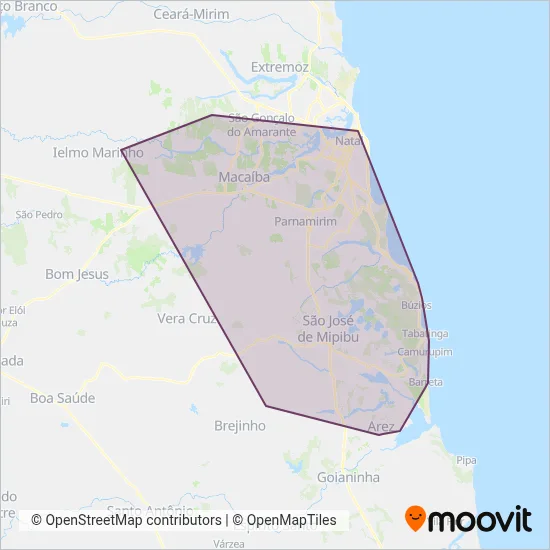 Transporte Trampolim da Vitória coverage area map