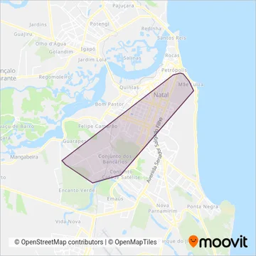 Cidade do Natal coverage area map