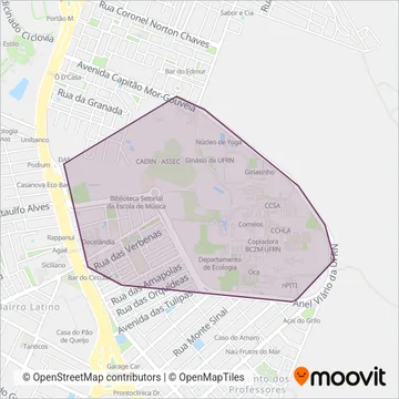 Pool Circular UFRN coverage area map