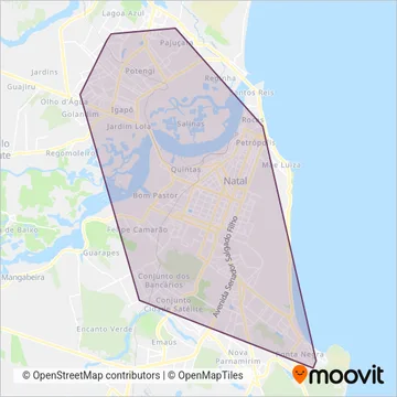 Transporte Opcional coverage area map