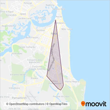 Cidade das Dunas coverage area map