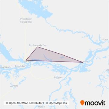 Mapa da área de cobertura da Expresso Transamazônica (Rodoviário)