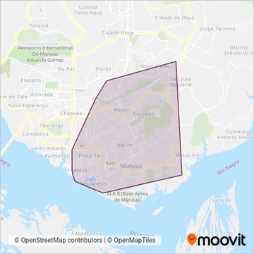 Coroado coverage area map