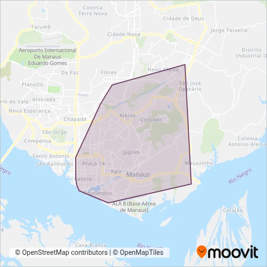 Coroado coverage area map