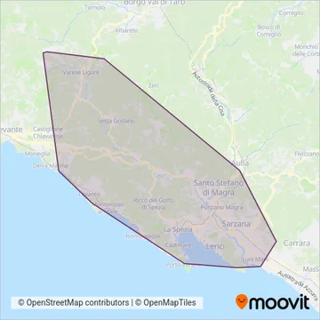 ATC Esercizio coverage area map