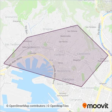 AMT (Funicular) coverage area map