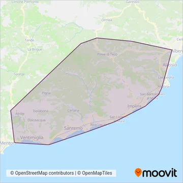 Riviera Trasporti coverage area map