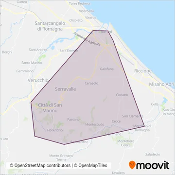 Bonelli Bus coverage area map