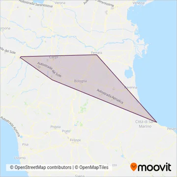 Navette coverage area map