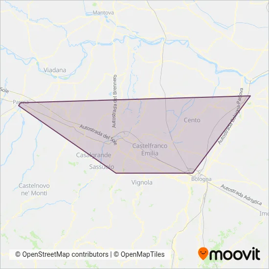Area coperta dal servizio di Navette