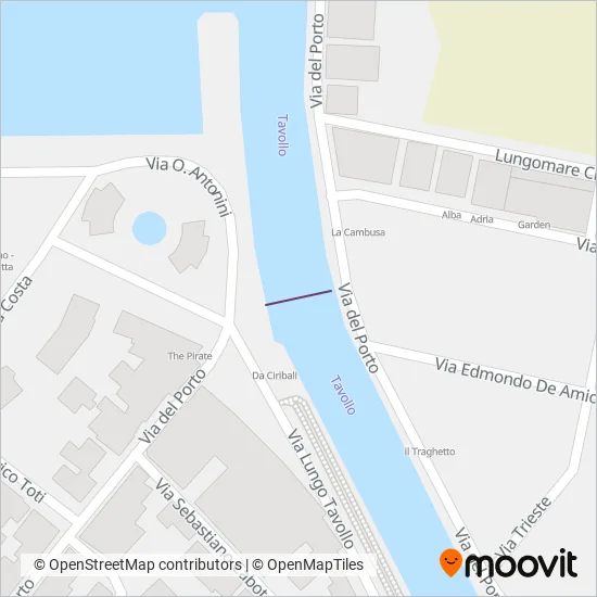 Area coperta dal servizio di Servizi Turistici (Navigazione)