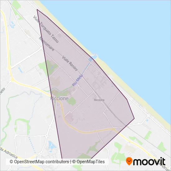 Area coperta dal servizio di Servizi Turistici Riccione