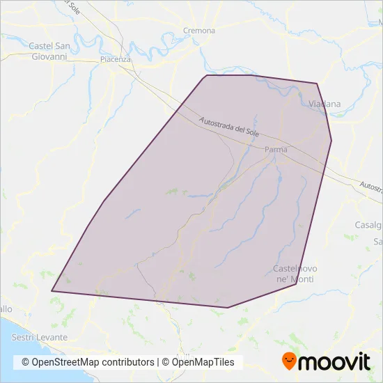 Area coperta dal servizio di TEP