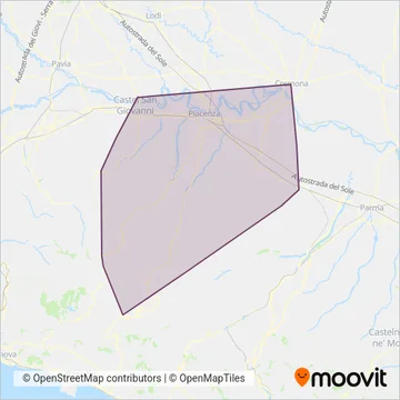 SETA Piacenza coverage area map