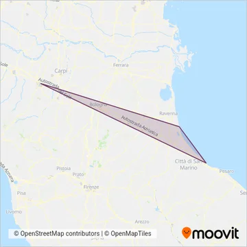 TIL - Linee del Mare coverage area map