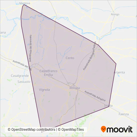 Area coperta dal servizio di SFM (Treno)