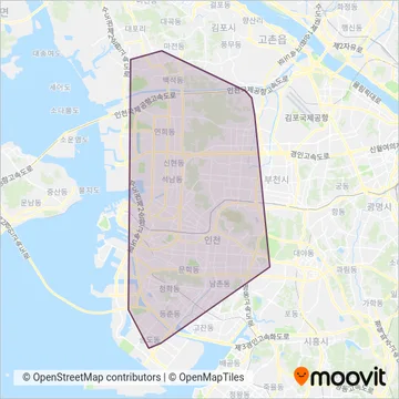 인천교통공사 coverage area map