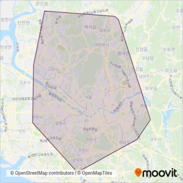 Ganseon Bus coverage area map