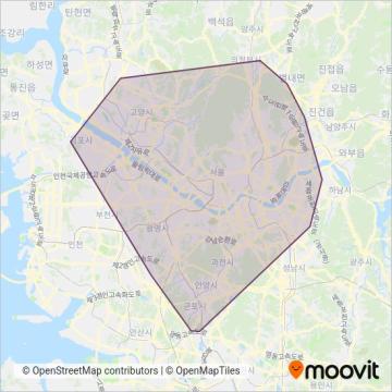 Jiseon Bus coverage area map