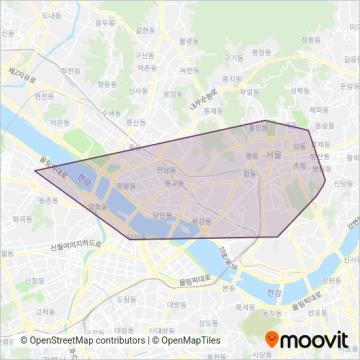 순환 운행 지역 지도