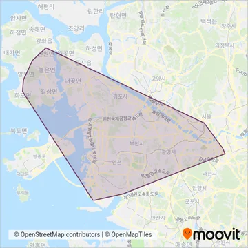 인천 coverage area map