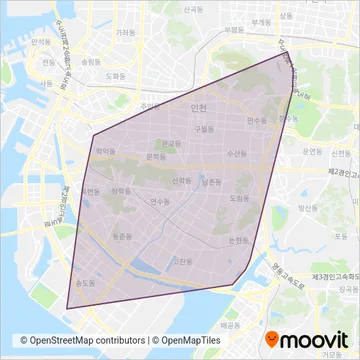 송도버스 coverage area map