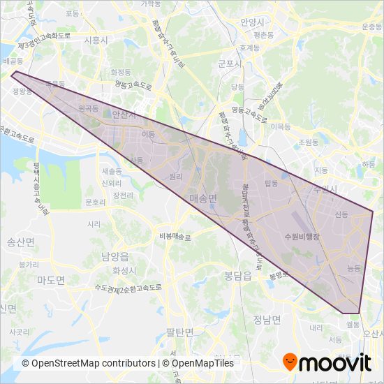 성우운수 coverage area map