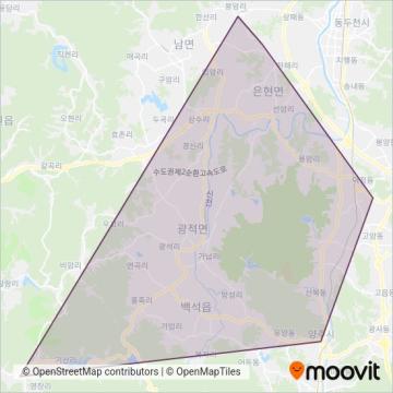 진명여객 coverage area map