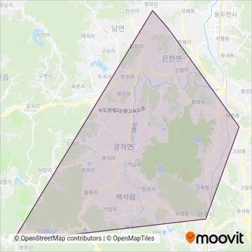 진명여객 coverage area map