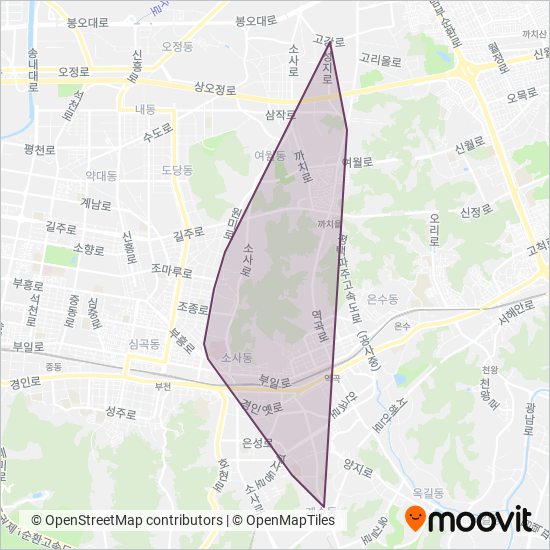 부일교통소사 coverage area map
