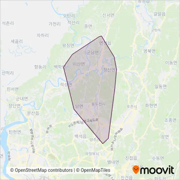 대양운수 coverage area map