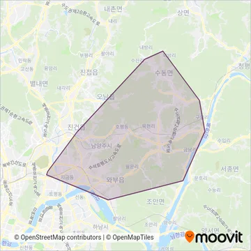 대원운수 운행 지역 지도