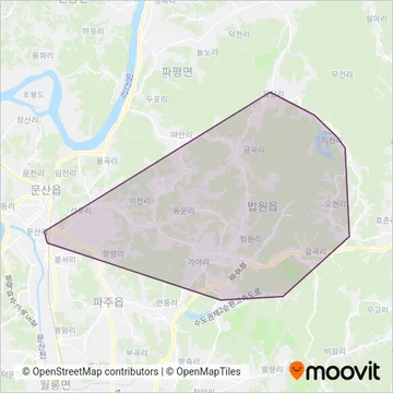신일여객 운행 지역 지도