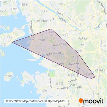 시외-경기공항리무진 coverage area map
