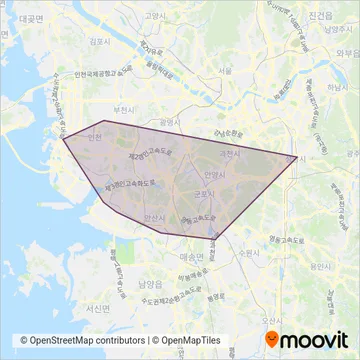 시외-태화상운 coverage area map
