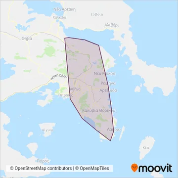 ΚΤΕΛ Αττικής coverage area map
