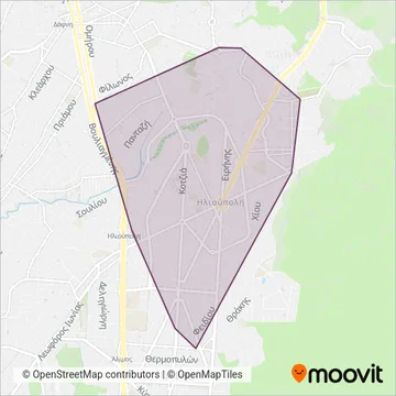 Δημοτική Συγκοινωνία Δήμου Ηλιουπόλεως coverage area map