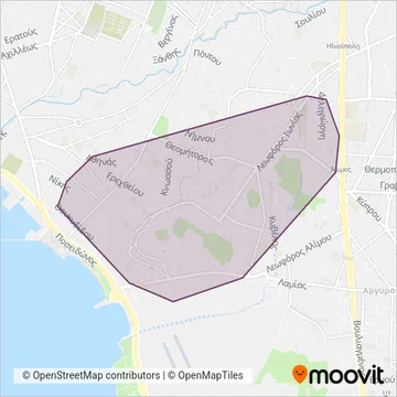 Δημοτική Συγκοινωνία Δήμου Αλίμου coverage area map