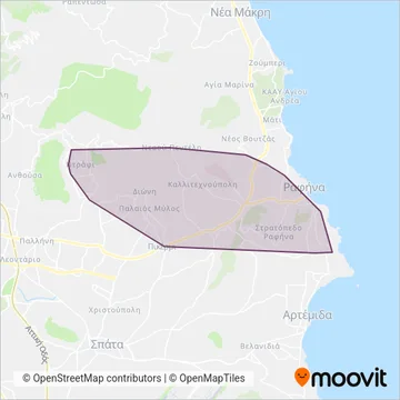 Δημοτική Συγκοινωνία Ραφήνας - Πικερμίου coverage area map