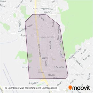 Δημοτική Συγκοινωνία Δήμου Ελληνικού - Αργυρούπολης χάρτης κάλυψης περιοχής