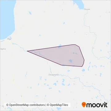 Схема покрытия компании AS Rēzeknes autobusu parks