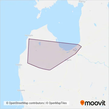 Схема покрытия компании SIA Latvijas Sabiedriskais Autobuss