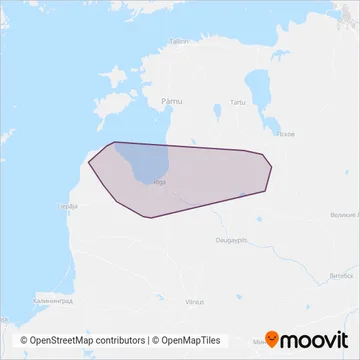 Схема покрытия компании AS Talsu autotransports