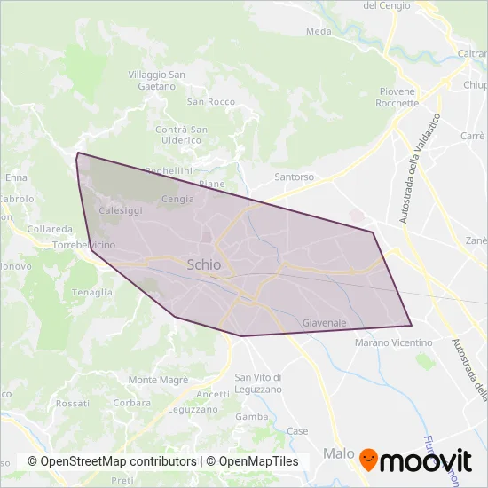 Area coperta dal servizio di La Linea SpA