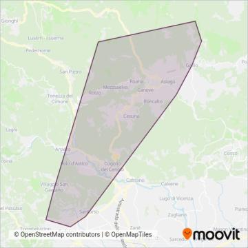 Area coperta dal servizio di Bristol Autoservizi