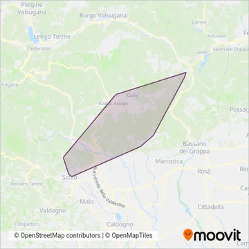 Bristol Autoservizi coverage area map