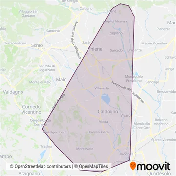 Autoservizi Capozzo coverage area map
