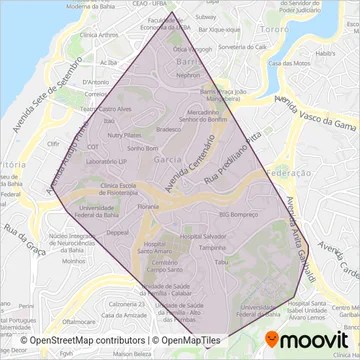 Universitário | UFBA coverage area map