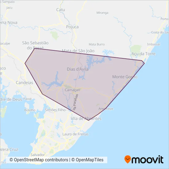 Atlântico coverage area map